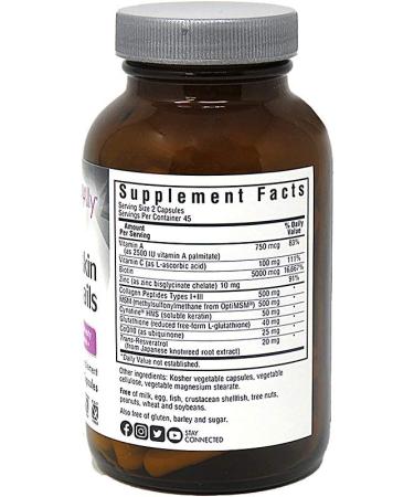 Bluebonnet Nutrition Beautiful Ally Hair Skin & Nails - 90 Vegetable Capsules for Healthy Beauty - Buy Online on GoSupps.com