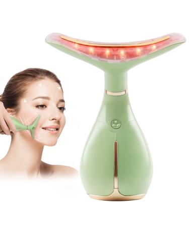 MS.W Face Massage device Electrical facial tightening device facial massage device against wrinkles ultrasound device for at home ultrasound face device massage 3 modes of fold facial massage 1 green and gold