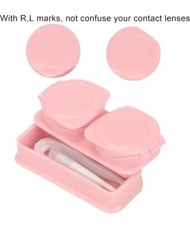 Shop Brrnoo Portable Dustproof Contact Lens Box Set - Pink Lens Container with Tweezers & Tool | International Shipping Available - Buy Online on GoSupps.com