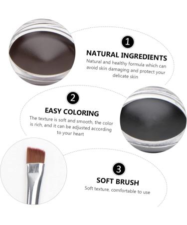 Healvian 6 Pcs Eyeshadow Cream Black Liquid Eyeliner Eye Liner and Brush Eyeliner and Eyebrow Black Eyeliner - Buy Online on GoSupps.com