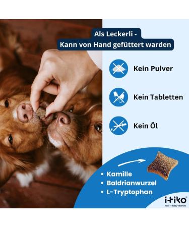 Buy Itiko Vitamins for Dogs | Delicious Calming Supplement | Seastant for Nervous System Improvement | L-Tryptophan 150mg - Buy Online on GoSupps.com