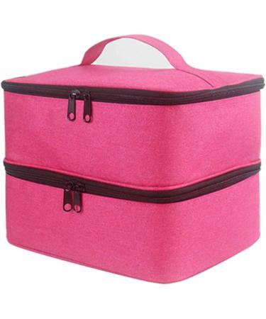 Richolyn Nail Polish Organizer - Travel Double-Layer Case for 30 Bottles | Stylish Pink Nail Dryer & Storage Solution - Buy Online on GoSupps.com