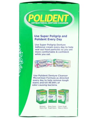 Polident Smokers Antibacterial Denture Cleanser 84 ea (Pack of 3) - Buy Online on GoSupps.com