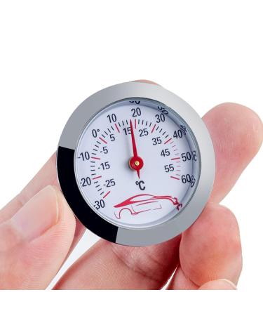 Sakeiou Mini Car Thermometer -30 to 60 | 43mm Round Dial Analog Temperature Tester for Vehicles - Buy Online on GoSupps.com