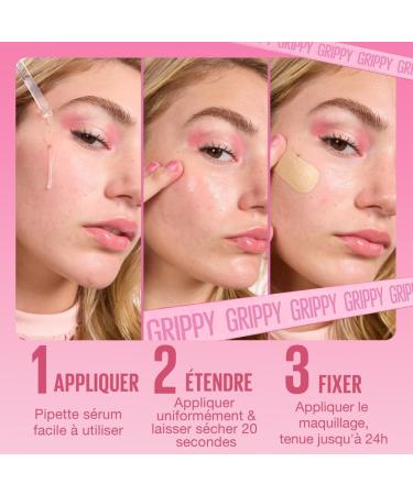 MAYBELLINE NEW YORK - Grippy Serum - Base De Teint Perfectrice - Fixe Le Maquillage Pendant 24H - Texture Ultra-Fondante - Enrichie En Niacinamide & Aloe Vera - Technologie Serum-To-Grip - 30 ml - Buy Online on GoSupps.com