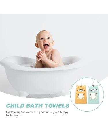 Lurrose 2pcs Baby Bath Mitt Puppet Washcloths - Kids Wash Gloves & Body Scrub Loofah Sponge Set - Buy Online on GoSupps.com