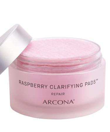 ARCONA Raspberry Clarifying Pads - Cleanse & Protect with Raspberry Extract Witch Hazel & Salicylic Acid - 45 USA-Made Pads for Clear Skin - Buy Online on GoSupps.com