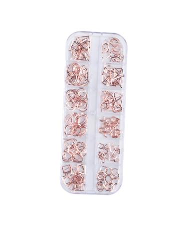 minkissy Nail Art Rivet 1 Box Manicure Tools Rose Gold Decorations Manicure Decoration Rivet 3d Nail DIY Nail Accessories Size 1 Picture 2