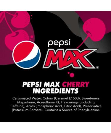 Pepsi Max Cherry 500ml: Refreshing Cherry Flavor in a Convenient Size - Buy Online on GoSupps.com
