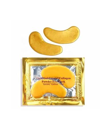Gold Gel Crystal Collagen Eye Mask Anti-Wrinkle Reduces Dark Circles and Fine Lines Set of 10 Masks Restoring Anti-Aging Treatment