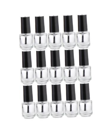 Mipcase Lot de 25 Flacons de Vernis Ongles Vides en Verre 5Ml Bouchon Aluminium lectrolytique et Pinceau Int gr Mini Format Portable pour Nail Art et Remplissage Pr cis
