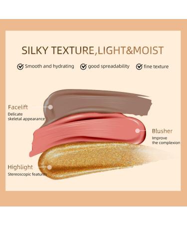  KXAMELIE Baguette de beaut contour cr me KXAMELIE Matte Liquid Cheek Blusher Stick Blush Creamy Blush Stick avec applicateur Soft Cushion Waterproof Blush Natural Face Blush Pen (04 Pearl White) - Buy Online on GoSupps.com