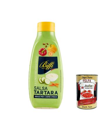 Italian Gourmet E.R. Biffi Linea Professional Salsa Tartara Set of 3 sauces with chopped vegetables 800 g + Italian gourmet pulp 400 g