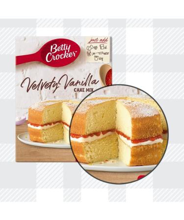 AETN Creations Vanilla Cake Mix Bundle Betty Crocker Velvety Vanilla 2x425G a Delicious Sweet Cake with AETN Wooden Made with Love Mixing Spoon - Buy Online on GoSupps.com