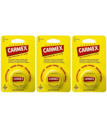 Carmex Classic Lip Balm Set of 3 Tins (3 x 8.4 ml) - Moisture & Protection for Lips - International Shipping Available - Buy Online on GoSupps.com
