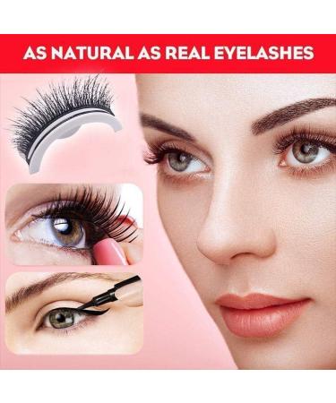 Glazylash Reusable Adhesive Eyelashes Self Adhesive Eyelashes Reusable Self Sticking Multipack Fluffy Glueless Eyelashes Soft And Comfortable Waterproof (Natural A 5PAIRS) - Buy Online on GoSupps.com