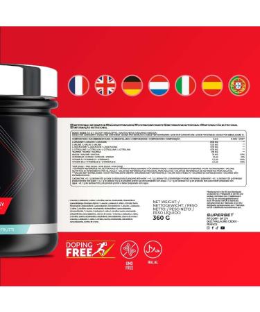 Superset Nutrition | Bcaa Hardcore (360g) | BCAA Powder (Amino Acids) | 2:1:1 Optimal Ratio for Anabolism - Explosive Formula of BCAA + Citrulline Taurine & Vitamins - Tutti Frutti - Buy Online on GoSupps.com