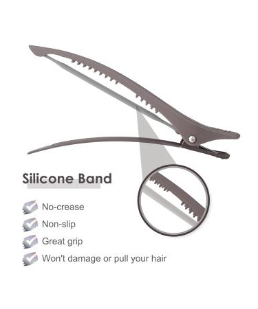 Shop Aimike 6 Hair Clips - No Trace Silicone Tape Hairdresser Clips for Thick & Thin Hair - Ideal for Styling & Cutting - Buy Online on GoSupps.com
