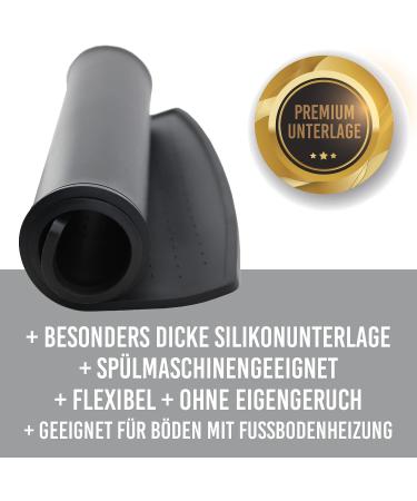 KaraLuna Premium Silicone Bowl Mat - 48x30cm Black Curved Design for Pet Bowls | International Shipping Available - Buy Online on GoSupps.com