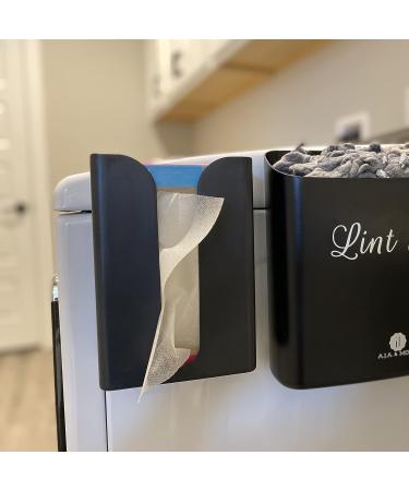 Dryer Sheet Holder - Magnetic Fabric Softener Sheet Dispenser (Matte Black) - Buy Online on GoSupps.com