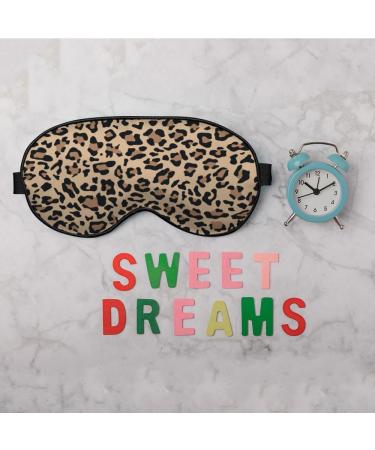 Leopard Print Sleep Mask | Light Blocking Adjustable Eye Mask for Women | Smooth Soft Travel Eye Masks - Deep Rest & Comfort - Buy Online on GoSupps.com