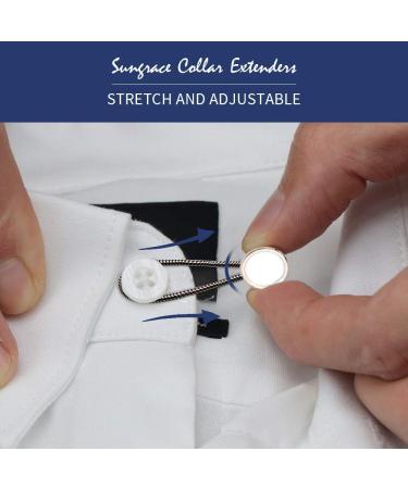 Sungrace Metal Collar & Buttons Extenders (12 Pack) - Shirt Dress Trouser Coat - Buy Online on GoSupps.com