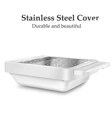 AONOLOVO Nail Dust Collector | Adjustable Suction | Upgraded Powerful Nail Vacuum Dust Extractor for Acrylic, Gel, Dip Nails | Includes Cuticle Nail Pusher - Buy Online on GoSupps.com