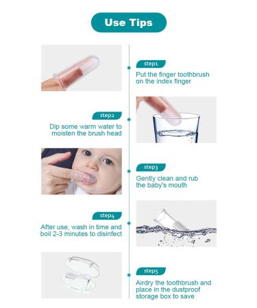 Calmyotis Baby Toothbrush - Finger Toothbrush for Dental Care & Gum Massage (0-24 Months) - 3 Pieces with Storage Box - Buy Online on GoSupps.com