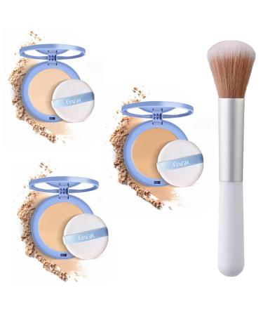 Polvo Compacto Perfecci n Matte Gagk Matte Perfection Pressed Powder Matte Setting Powder Compact Face Finishing Powder Makeup Long Lasting Waterproof Powder Foundation Lightweight(01-03#)