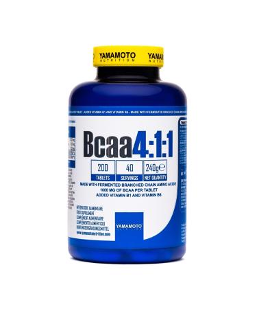 YAMAMOTO Nutrition BCAA 4:1:1 200 Comprim s Suppl ment Di t tique d'Acides Amin s Ramifi s avec Vitamine B1 et B6 Suppl ment Sportif 240 g