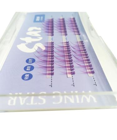 Purple Cluster Lashes | Colored Manga & Eyelash Extensions | 13mm Wispy Eyelashes | DIY Colorful False Eyelashes - Little Devil (0.07mm C Curl - Buy Online on GoSupps.com