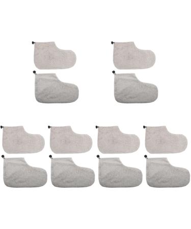 FOMIYES 6 Pairs Wax Therapy Warm Foot Cover Parrafin Paraffin Bath Hands Wax Booties Wax Socks Pedicure Foot Cover Block Paraffin Heated Wax Warmer Hand Foot Liners and Bag Parafain Plush