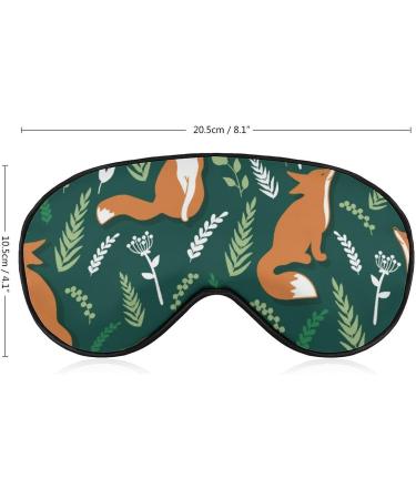 Foxes and Flowers Sleep Mask Eye Cover - Adjustable Strap, Blocks Light for Night Travel - Men and Women - Buy Online on GoSupps.com
