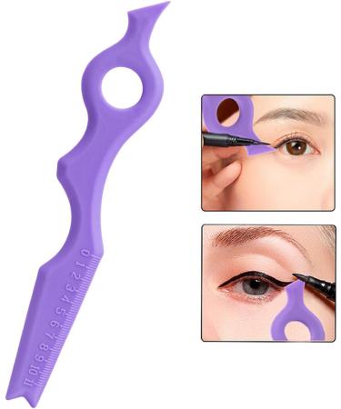 Eyeliner Stencils | Eyebrow and Eyelash Applicator Stencil Tool Portable Silicone Eyeliner Stencils Ruler Multifunctional Eye Makeup Tool for Eyeliner Eyeshadow Lipstick Purple - Buy Online on GoSupps.com