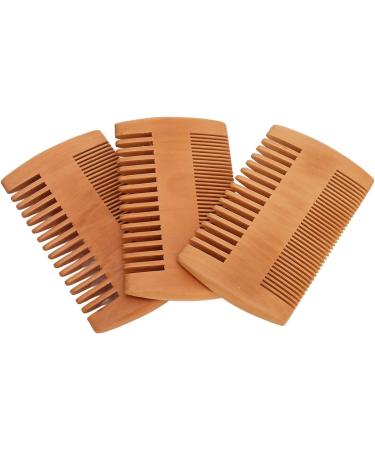 Doublesided beard comb avoid static wide teeth wooden beard comb portable size for all hair types - Buy Online on GoSupps.com