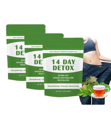 Tisane Minceur Base De Plantes (14 Jours) - D tox Ventre Amincissement Naturel Et Soutien La Gestion Du Poids(3PC)