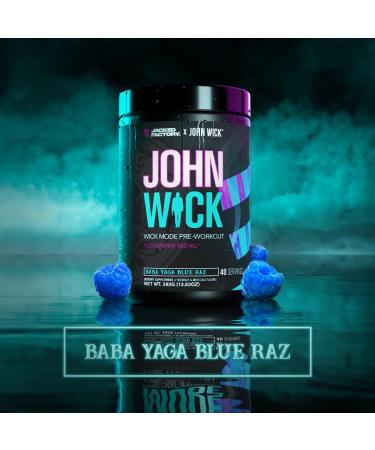 Jacked Factory X John Wick - Wick Mode Pre Workout Powder - Intense Energy Battle-Ready Focus Unstoppable Commitment and Sheer Will - 40 Servings Baba Yaga Blue Raz - Buy Online on GoSupps.com