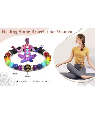 GAMIRA 7 Chakra Bracelet - Health Bangle & Oil Diffuser for Men & Women | Lymphatic Drainage Chakra Jewelry | One Size - Buy Online on GoSupps.com
