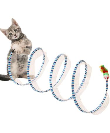 Indoor Cat Tube Toys Cat Tunnels Tube Cat Toys Portable Interactive Pet Adventure Tunnel Toy Interactive Cat Springs Toys for Cats Dogs Small Pets Rabbits Geteawily blue-green - Buy Online on GoSupps.com