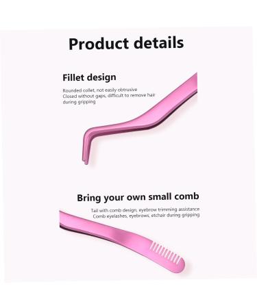 Premium 2PCs Eyelash Applicator Tool Set | Stainless Steel Curved & Pointed Eyelash Pincers for Extensions & Curling | Perfect Eyelash Comb - Buy Online on GoSupps.com