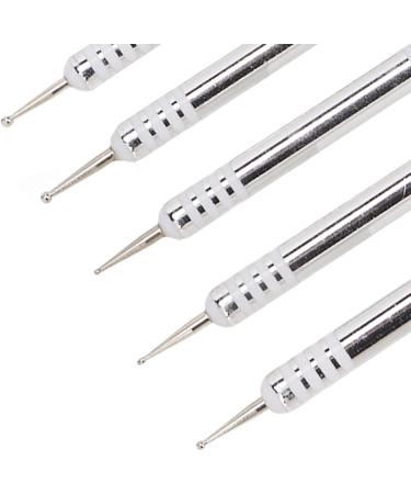 5 Nail Art Brushes with Double Ended Detail Drawing Fine Tip Dotting Pens for Home DIY Salon Manicure Nail Art Design Tools - Buy Online on GoSupps.com
