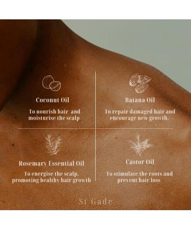 Hair Growth Oil with Batana Oil Castor Oil Rosemary Oil & Coconut Oil. Effective Thickening Conditioner Mask & Hair Loss Scalp Treatment Serum | For Men & Women - Buy Online on GoSupps.com