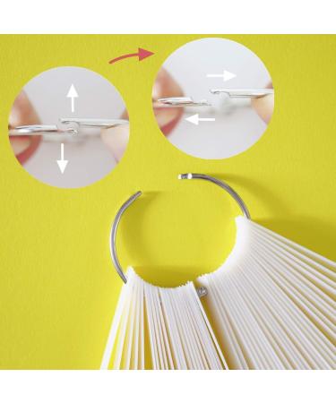 Nail Swatch Sticks with Ring - 100pcs Natural Nail Color Display & Art Supplies - Buy Online on GoSupps.com