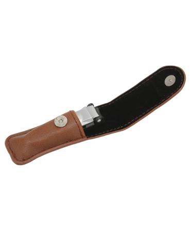 Nail Clipper Rust Proof Compact Safe Fingernail Clipper Wear Resistant with PU Leather Sheath for Nail Salon for Home Travel