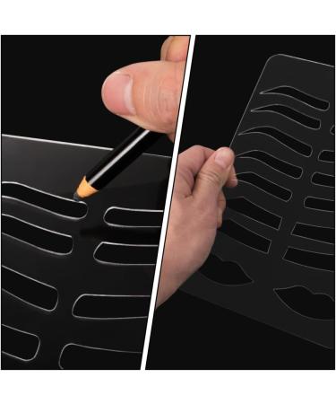 Healvian Eyebrow Stencil Plate Eyebrow Drawing Mold Makeup Practice Accessory Makeup Tool Transparent Acrylic - Buy Online on GoSupps.com