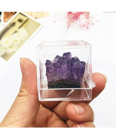 Natural Crystal Rough Natural Crystal Rough Specimen Natural Amethyst Specimen Crystal Stone and Crystal Quartz Crystal Cluster Box Home Desk DecorStone 1sets
