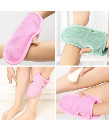 3PCS Adult Bathing Gloves - Shower Body Wash Massage Loofah Scrub Mitts - Buy Online on GoSupps.com