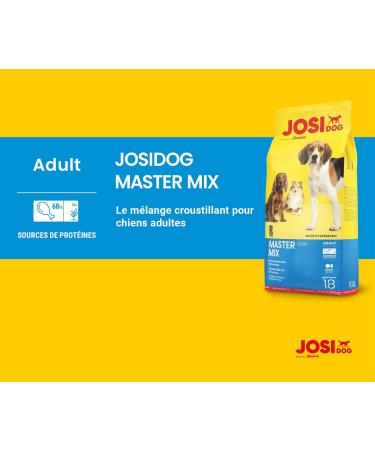 JosiDog Master Mix (5 x 900 g) | Dry food for normally active dogs | Premium food for adult dogs | Developed by JOSERA | Pack of 5 - Buy Online on GoSupps.com