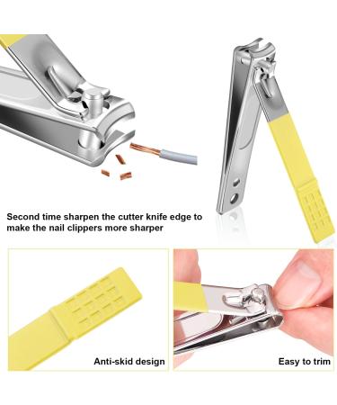 10pcs Professional Manicure Pedicure Set - Stainless Steel Nail Clippers Kit for Travel (Yellow) - Buy Online on GoSupps.com