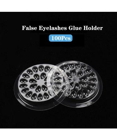Kukiwhy 100 Pcs Eyelash Glue Holder Pads - False Eyelashes Extension Pallet for Ultimate Convenience - Buy Online on GoSupps.com